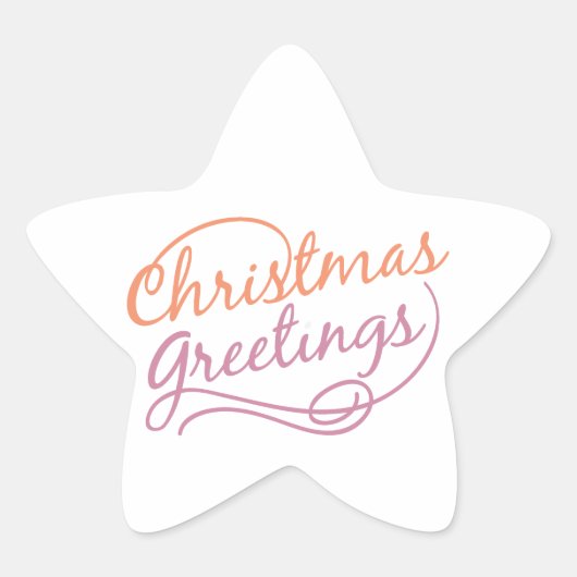 kerstcadeautjes Star-Stickers Ster Sticker (Voorkant)