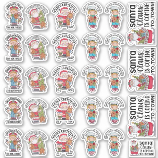 kerstcadeautjes sticker (Voorkant)