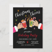 kerstcadeautjes Toast Holiday Cocktail Party Invi Kaart (Voorkant)