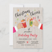 kerstcadeautjes Toast Holiday Cocktail Party Kaart (Voorkant)