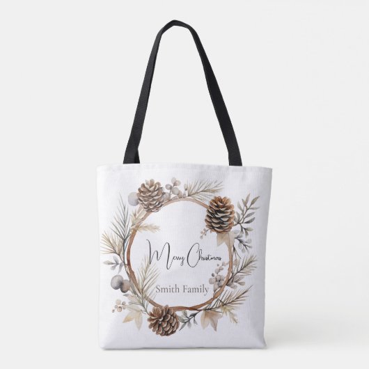 kerstcadeautjes tote bag (Achterkant)