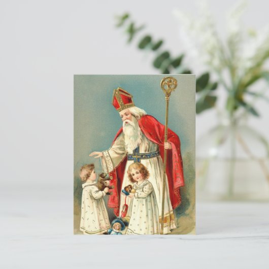 kerstcadeautjes uit St. Nicholas Feestdagenkaart (Staand voorkant)