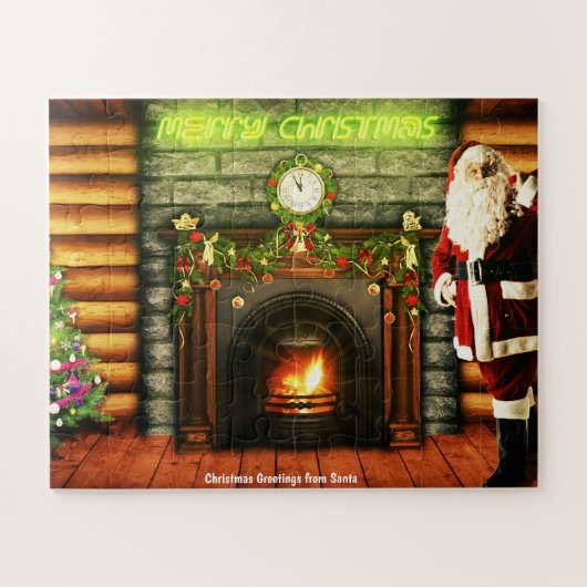 kerstcadeautjes van Santa Claus Legpuzzel (Horizontaal)