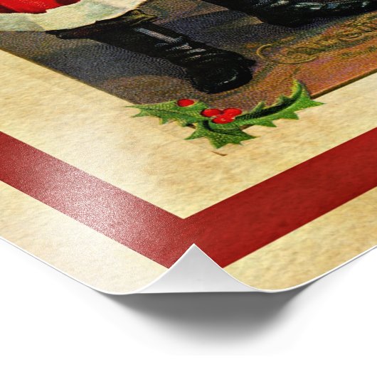 kerstcadeautjes van Santa Foto Afdruk (Hoek)