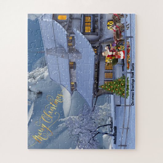 kerstcadeautjes van Santa Legpuzzel (Verticaal)