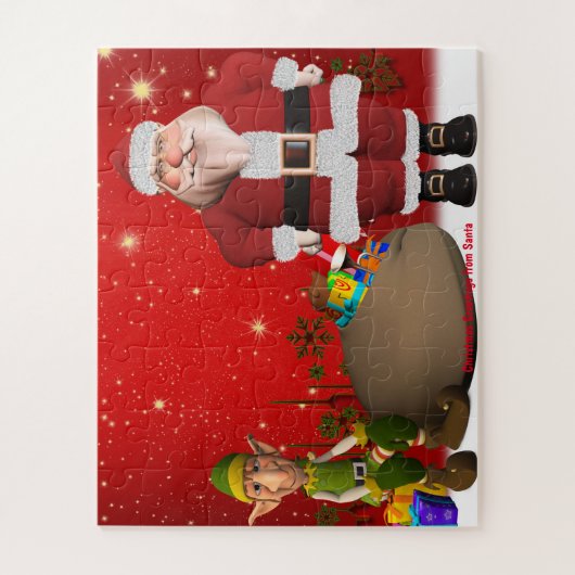 kerstcadeautjes van Santa Legpuzzel (Verticaal)