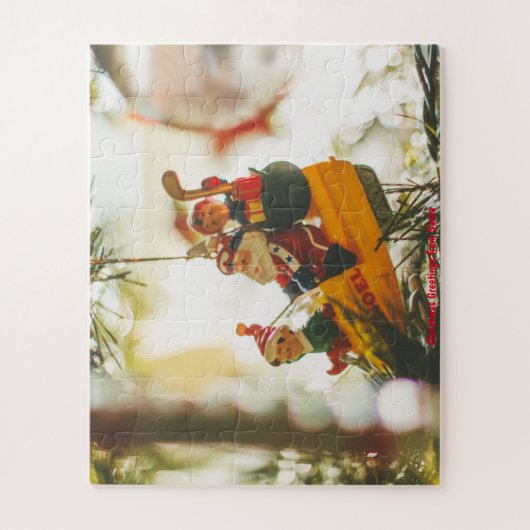 kerstcadeautjes van Santa Legpuzzel (Verticaal)