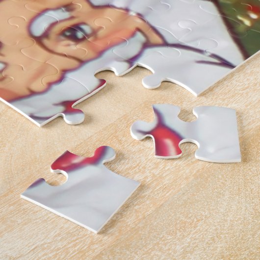 kerstcadeautjes van Santa Legpuzzel (Zijkant)