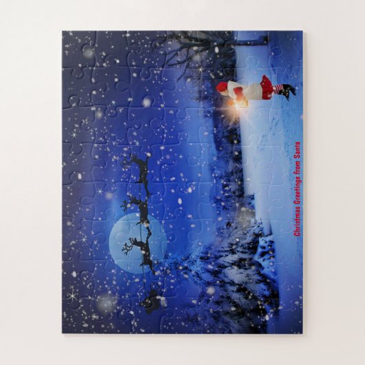 kerstcadeautjes van Santa Legpuzzel (Verticaal)