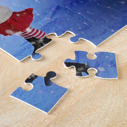 kerstcadeautjes van Santa Legpuzzel (Zijkant)