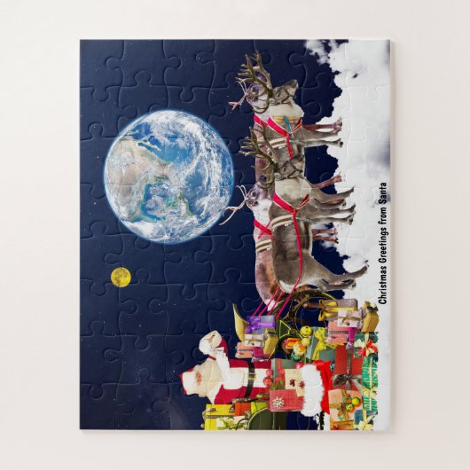 kerstcadeautjes van Santa Legpuzzel (Verticaal)