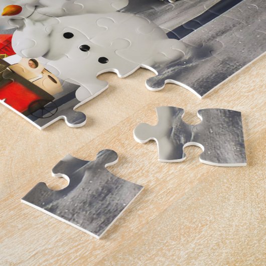 kerstcadeautjes van Santa Legpuzzel (Zijkant)