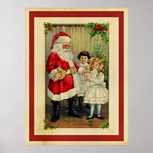 kerstcadeautjes van Santa Poster (Voorkant)