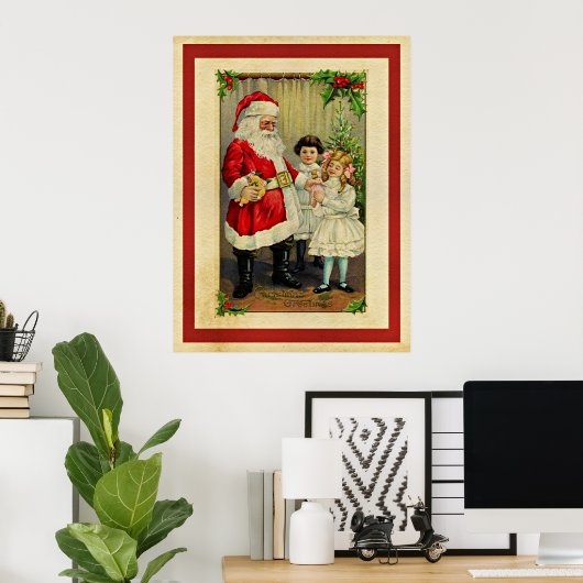 kerstcadeautjes van Santa Poster (Thuiskantoor)