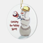 kerstcadeautjes voor Baseball Snowman Ornament (Links)