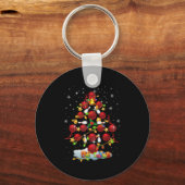 kerstcadeautjes voor Bowling-kerstboom met lantaar Sleutelhanger (Voorkant)