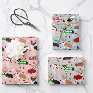 kerstcadeautjes voor Corgi Dogs Inpakpapier Vel