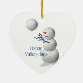 kerstcadeautjes voor de volleybalsport keramisch ornament