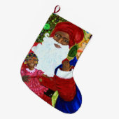 kerstcadeautjes voor de zwarte kerstman grote kerstsok (Voorkant (Hangend))