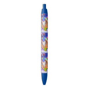 kerstcadeautjes voor een ballon en cadeautjes blauwe inkt pen