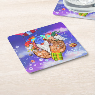 kerstcadeautjes voor een ballon en cadeautjes  kartonnen onderzetters