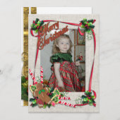 kerstcadeautjes voor een platte feestdag feestdagenkaart (Voorkant / Achterkant)