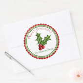 kerstcadeautjes voor Holly Ronde Sticker (Envelop)