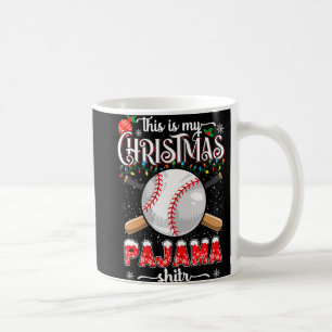kerstcadeautjes voor honkbal, dit is mijn kerstpaj koffiemok