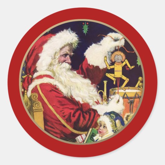  kerstcadeautjes voor kerstcadeaus ronde sticker (Voorkant)