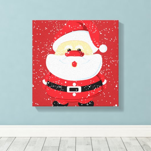 kerstcadeautjes voor kerstmis canvas afdruk (Insitu (Houten vloer))