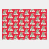 kerstcadeautjes voor kerstpuppies inpakpapier vel (Voorkant 3)