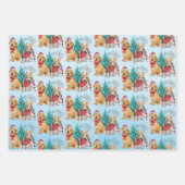 kerstcadeautjes voor kerstpuppies inpakpapier vel (Voorkant)