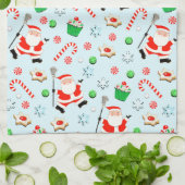 kerstcadeautjes voor Lacrosse kerstfeestmaal Theedoek (Gevouwen)