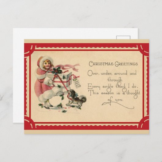 kerstcadeautjes voor  meisje briefkaart (Voorkant / Achterkant)