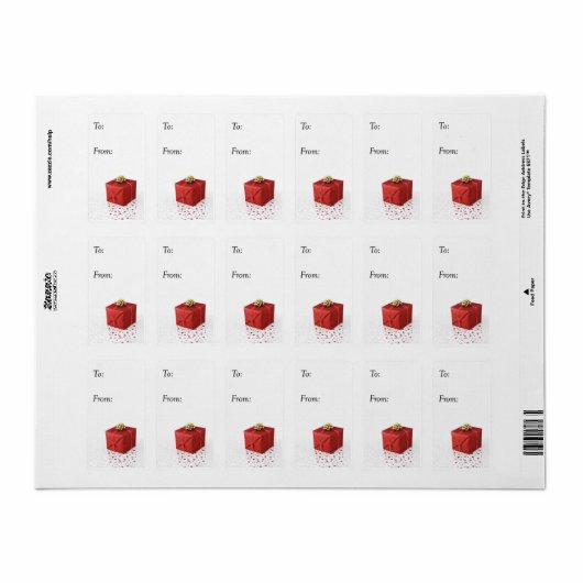 kerstcadeautjes voor mousserende kerstmis - Label (Full Sheet)