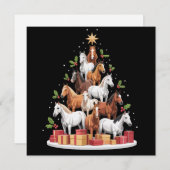 kerstcadeautjes voor paardenbomen feestdagenkaart (Voorkant / Achterkant)