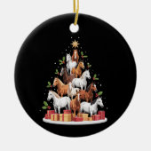 kerstcadeautjes voor paardenbomen keramisch ornament (Voorkant)