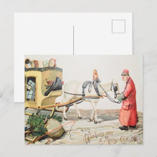  kerstcadeautjes voor paardenkunst feestdagenkaart (Voorkant / Achterkant)