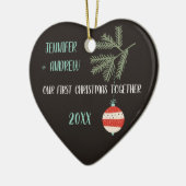  kerstcadeautjes voor paren keramisch ornament (Links)