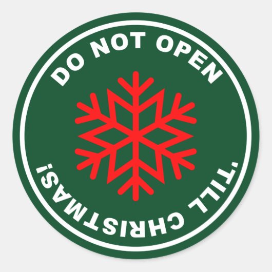 kerstcadeautjes voor rondschrijven ronde sticker (Voorkant)