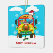 Kerstcadeautjes voor schoolbuschauffeurs, buschauf keramisch ornament (Links)