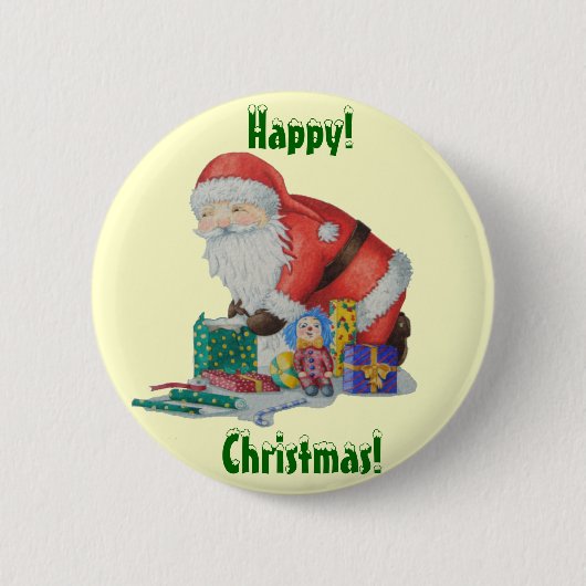 kerstcadeautjes voor speelgoed in de kersttaart ronde button 5,7 cm (Voorkant)