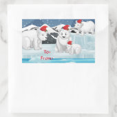 kerstcadeautjes voor Stickers — Polaire Beren (Tas)