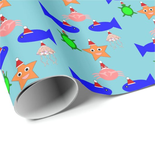 kerstcadeautjes voor Zee Cadeaupapier (Rol Hoek)