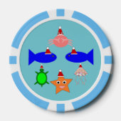 kerstcadeautjes voor Zee Poker Chips (Voorkant)