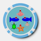 kerstcadeautjes voor Zee Poker Chips (Achterkant)