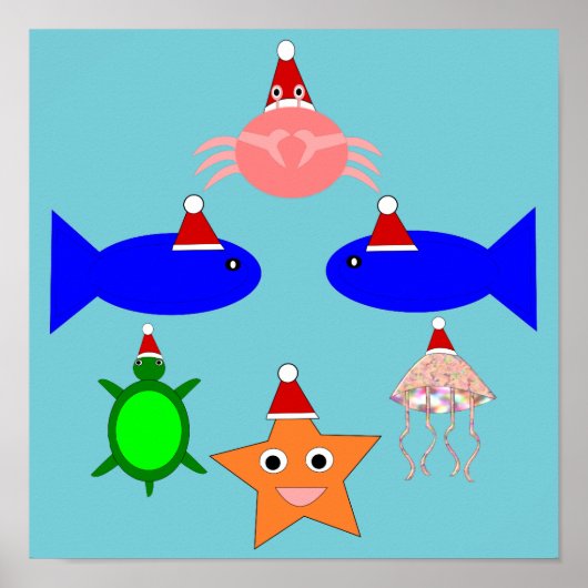 kerstcadeautjes voor Zee Poster (Voorkant)