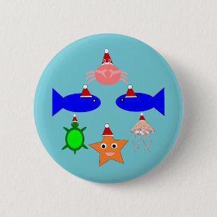 kerstcadeautjes voor Zee Ronde Button 5,7 Cm
