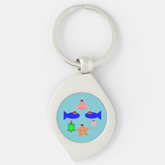 kerstcadeautjes voor Zee Sleutelhanger (Voorkant)