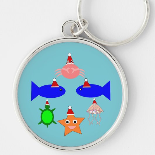 kerstcadeautjes voor Zee Sleutelhanger (Voorkant)